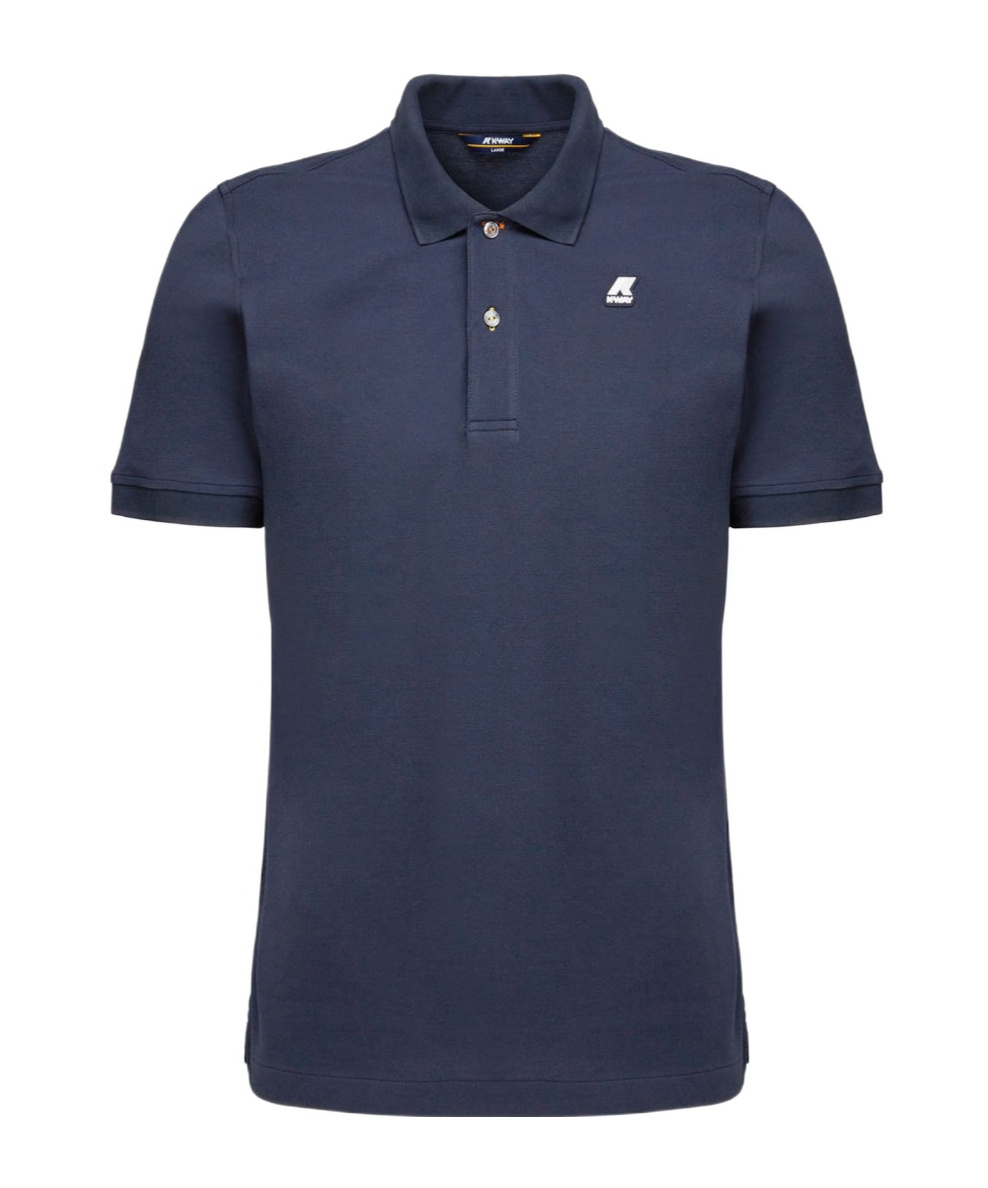K-way Short-sleeved Polo Shirt In Black