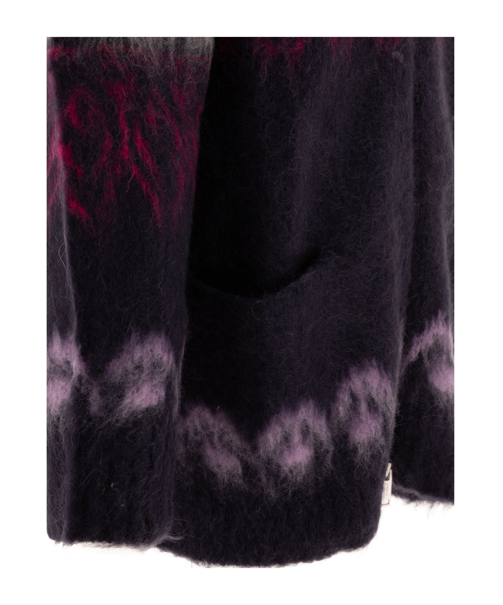 Isabel Marant Étoile Intarsia Brushed Cardi-coat In Black