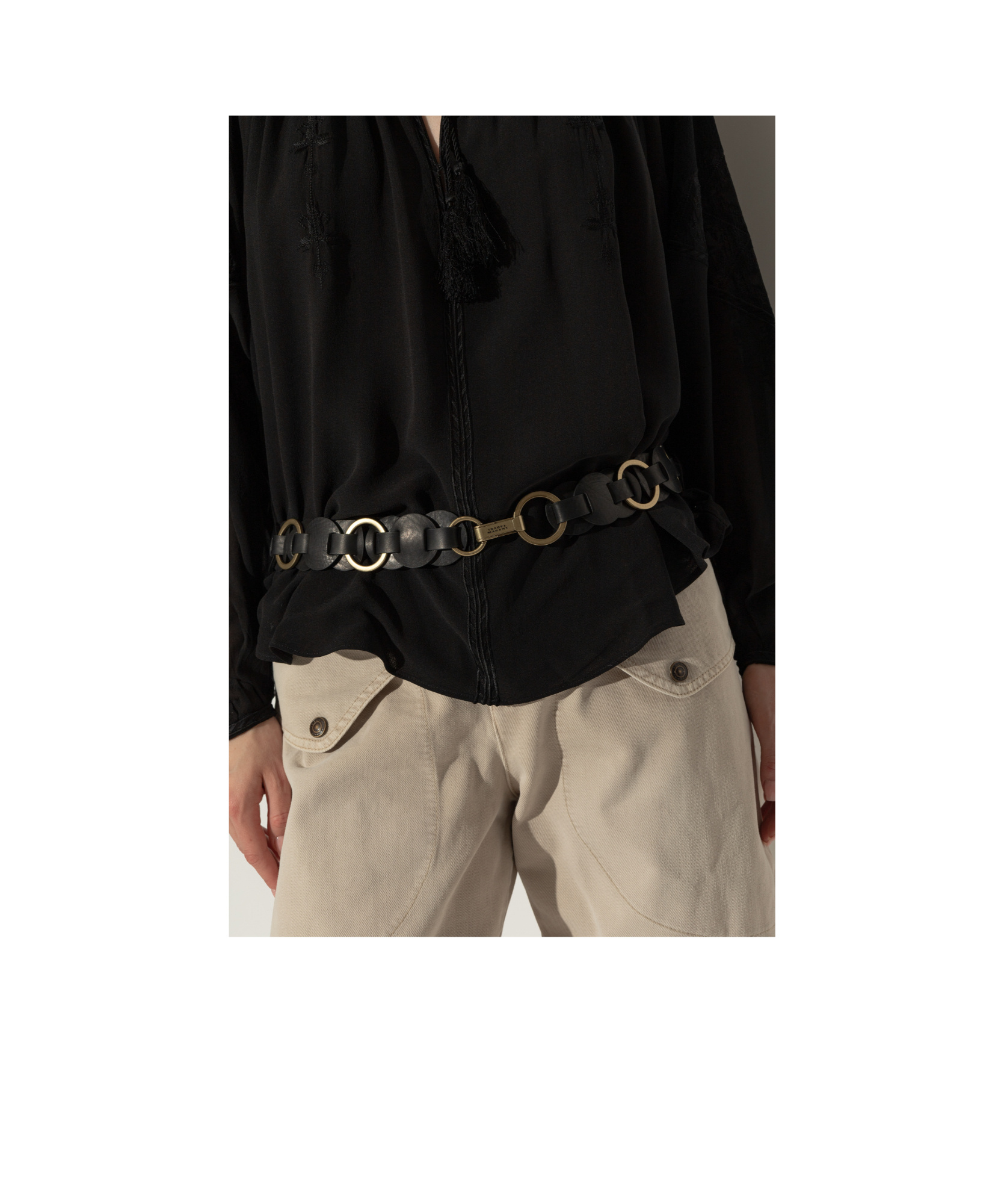 Isabel Marant Round Belt In Black