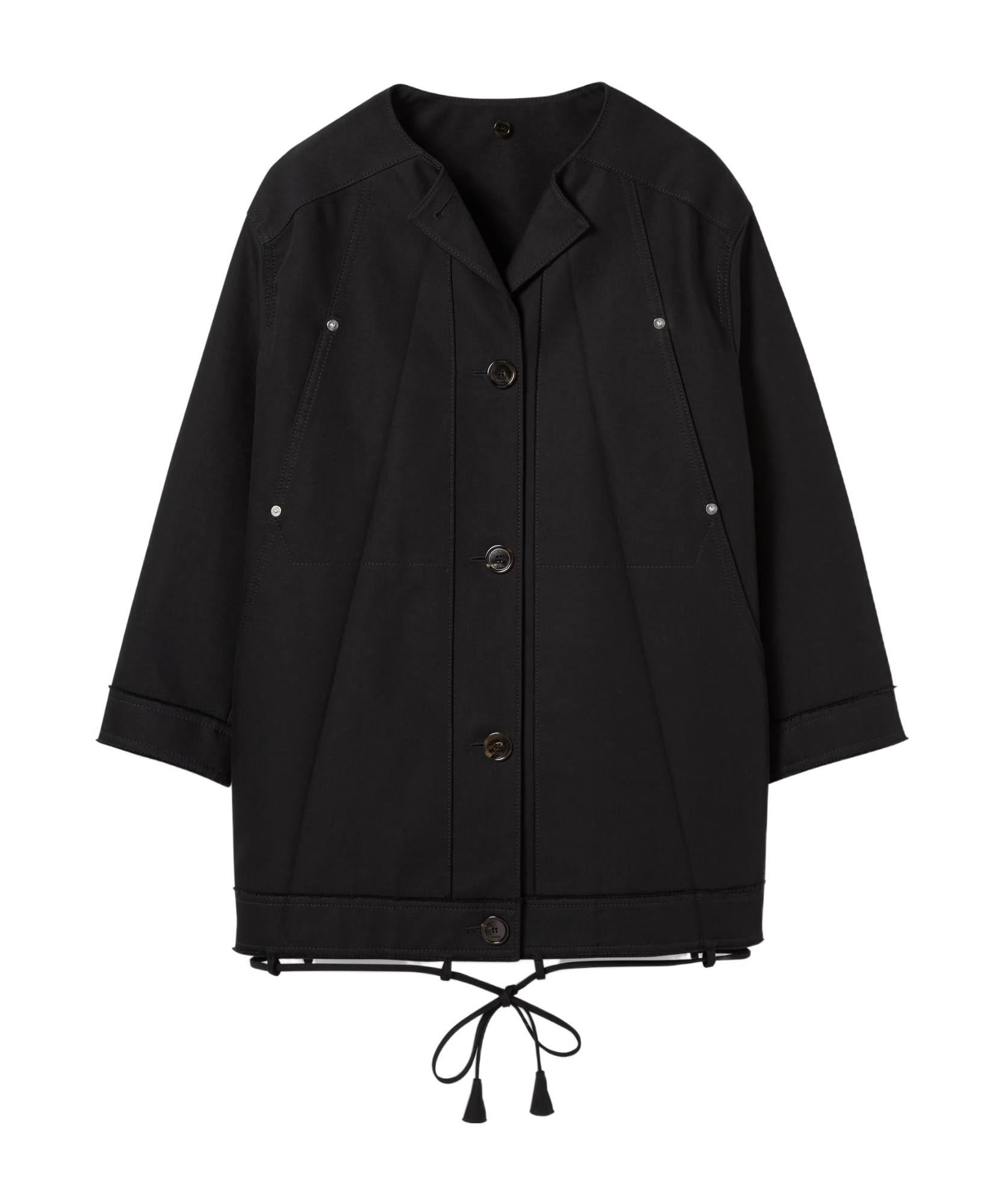 Gucci Short Cotton Car Coat In Black