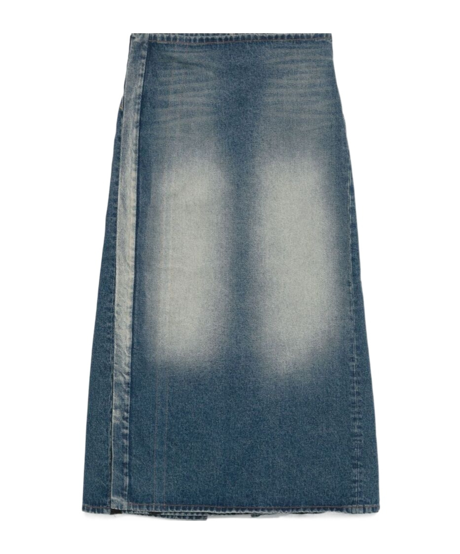 Shop Y/project Denim Skirt In Blue