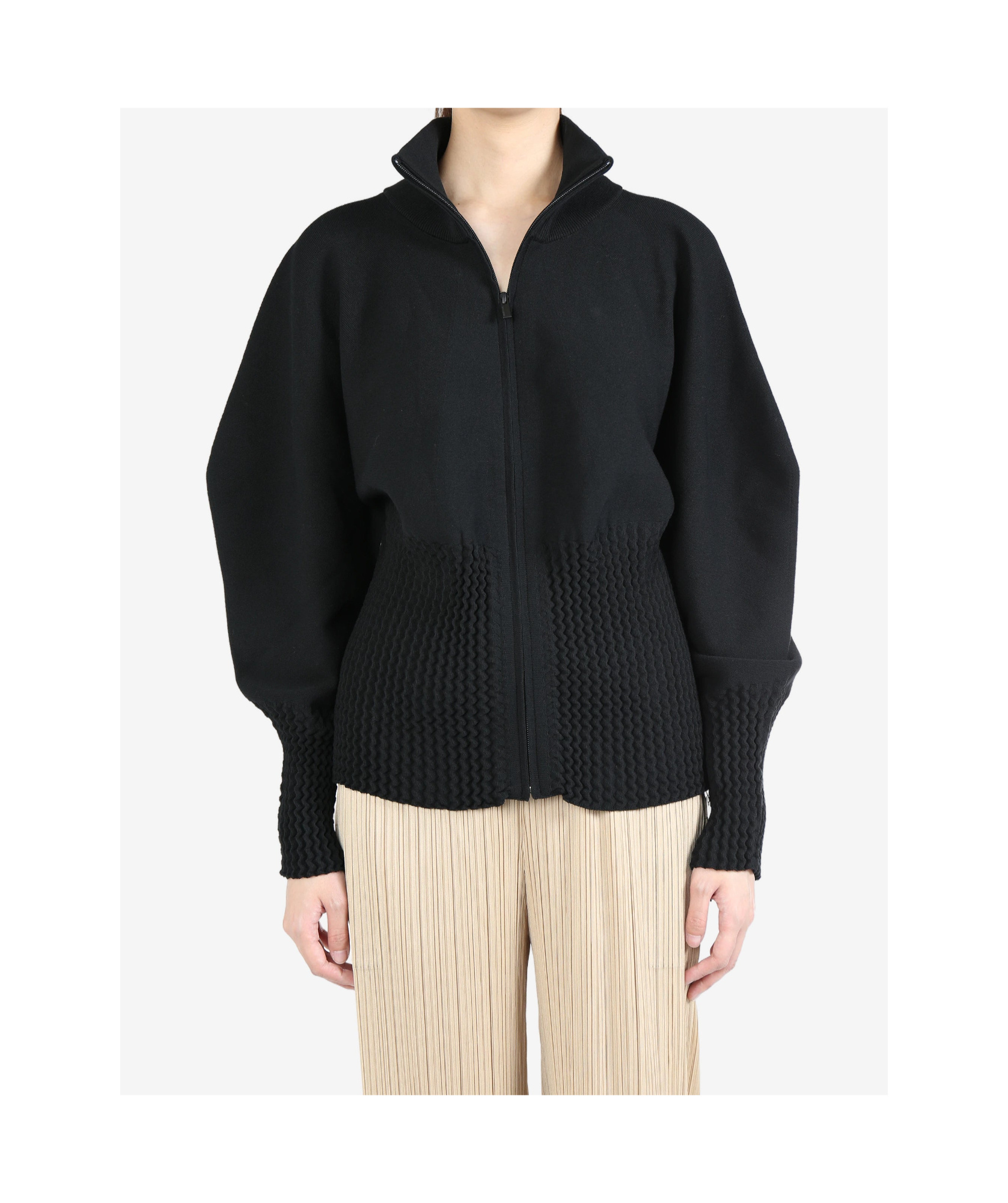 Shop Issey Miyake High-neck Jacket In Black