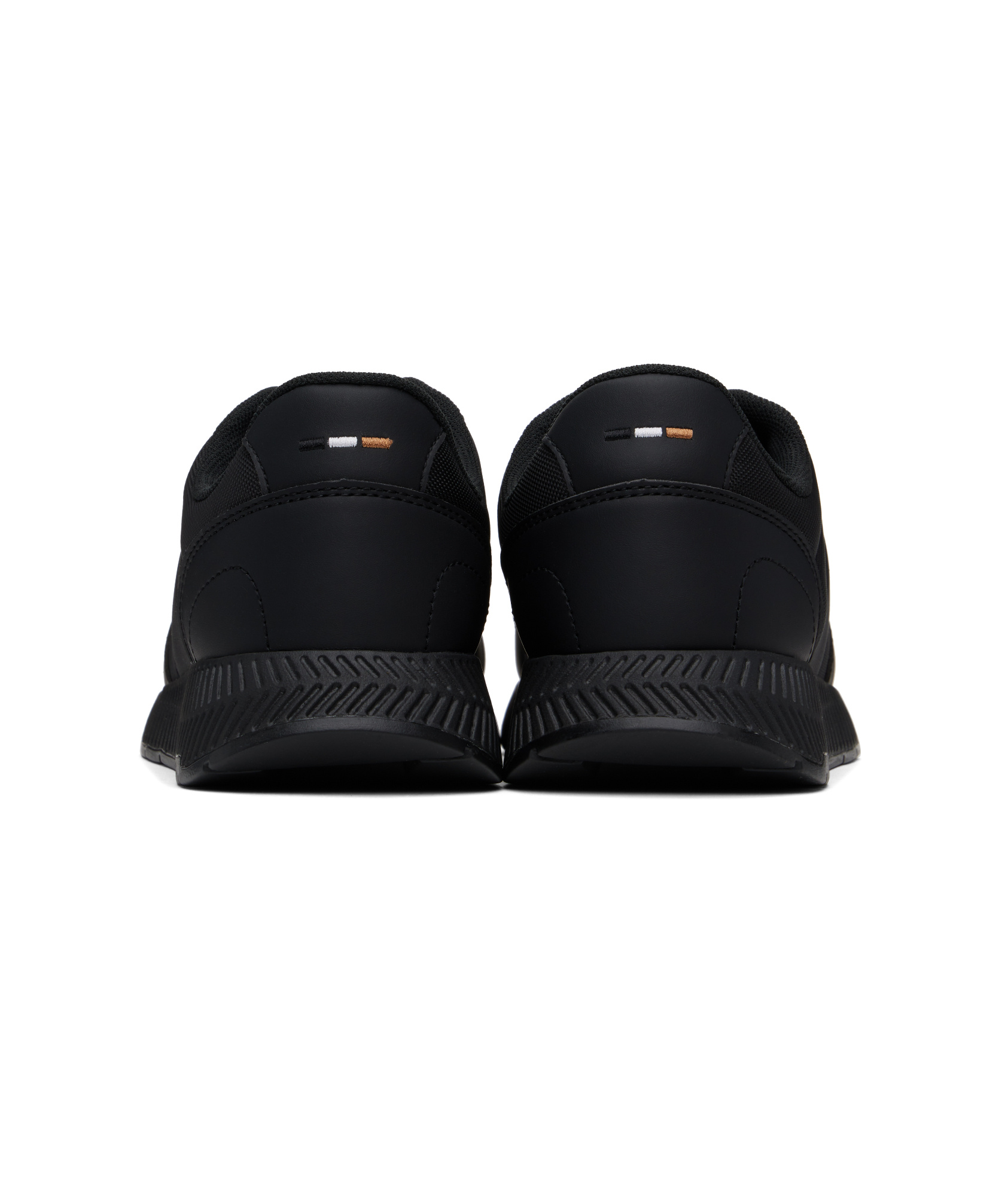 Hugo Boss Round Head Low-cut Sneakers In Black