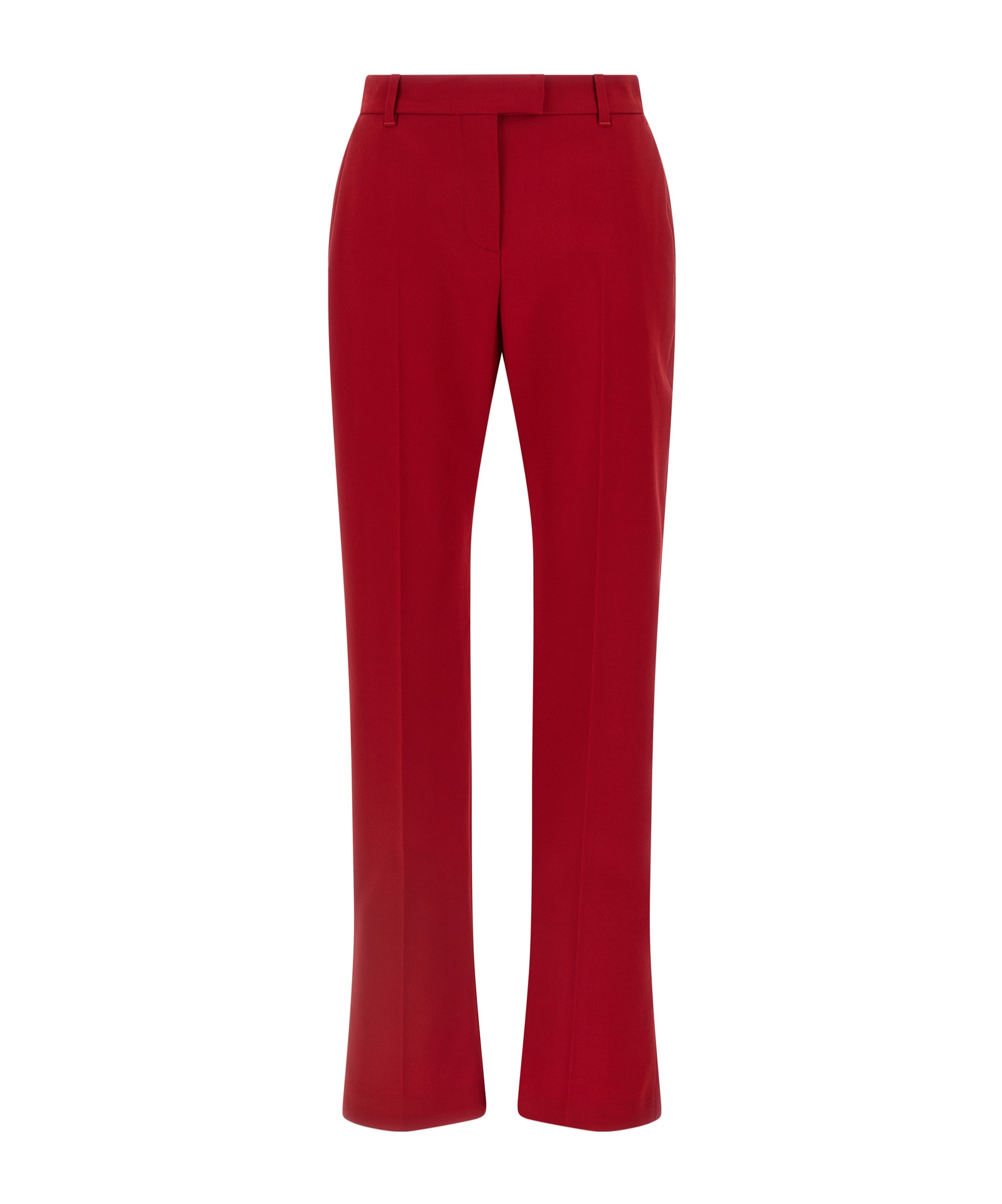 Alexander Mcqueen Stretch Wool Gabardine Trousers In Red