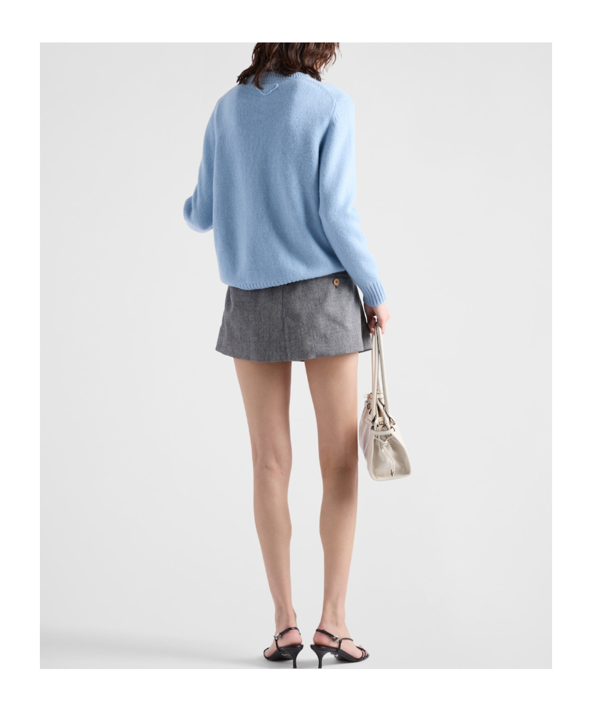 Prada Triangle-logo Sweater In Blue