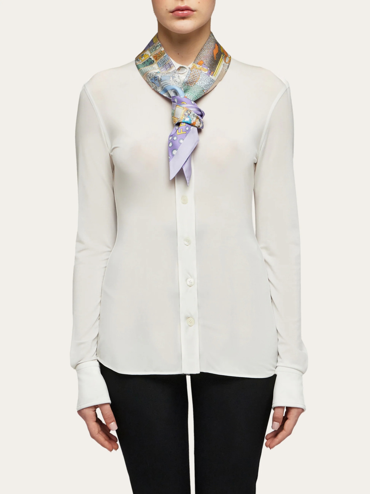 Ferragamo Atelier Print Silk Mini Bandeau In Multicolor