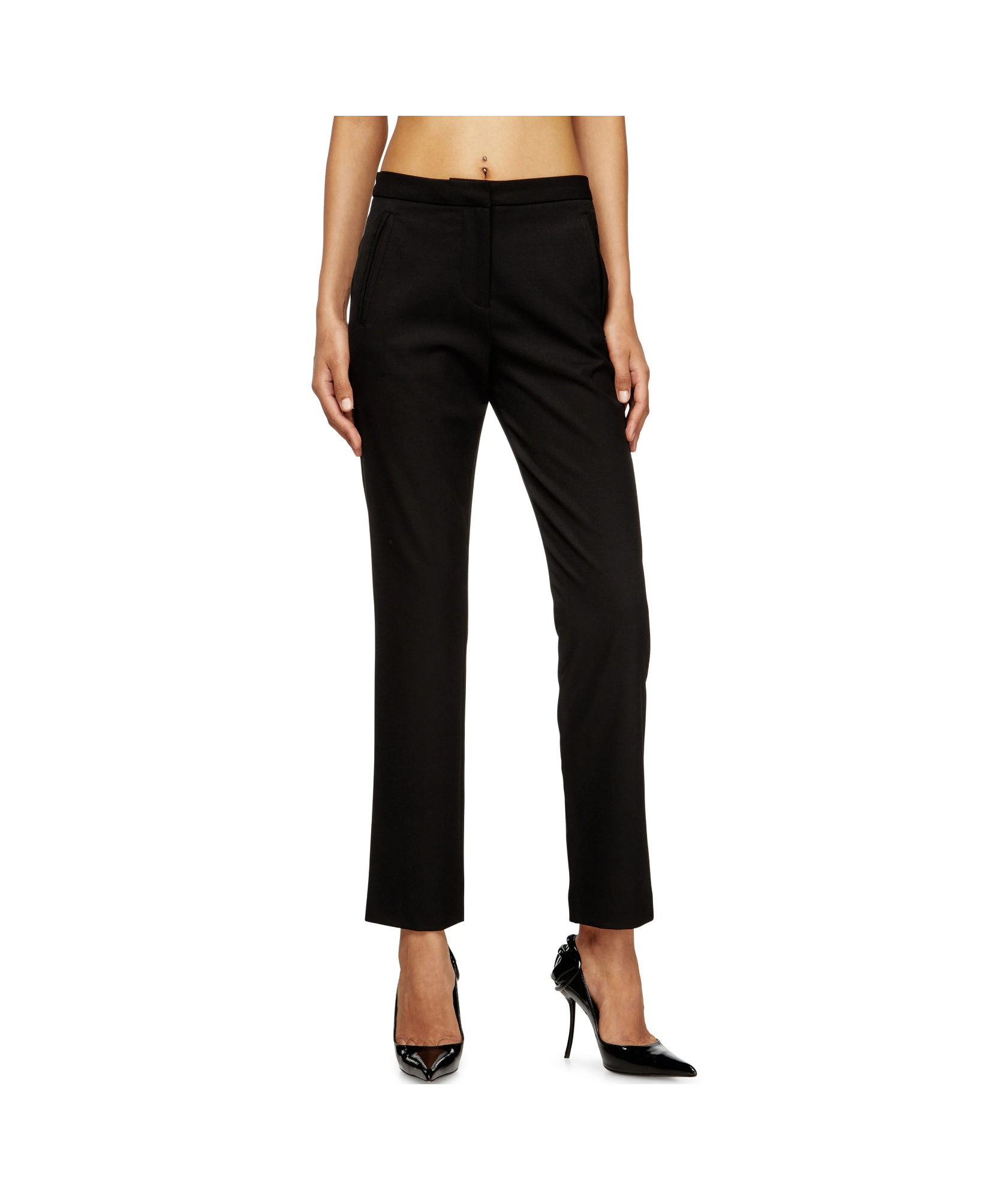 Diesel Side-detail Straight Trousers In Brown