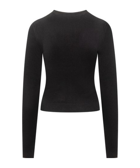 Marine Serre Crescent Moon-embroidered Sweater In Black