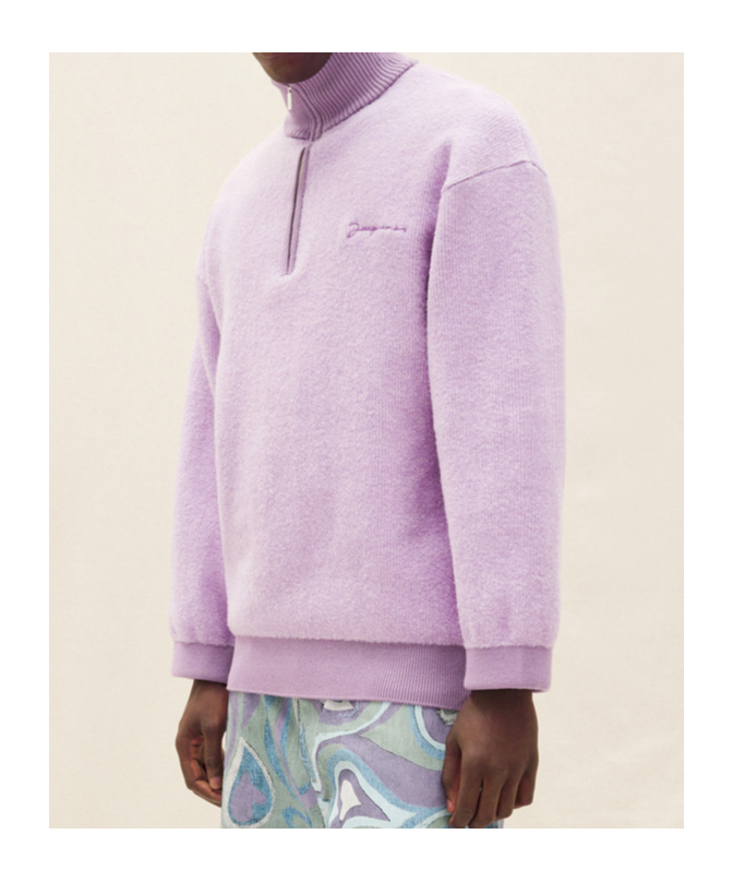JACQUEMUS JACQUEMUS LA MAILLE BERGER ZIP COLLAR SWEATER