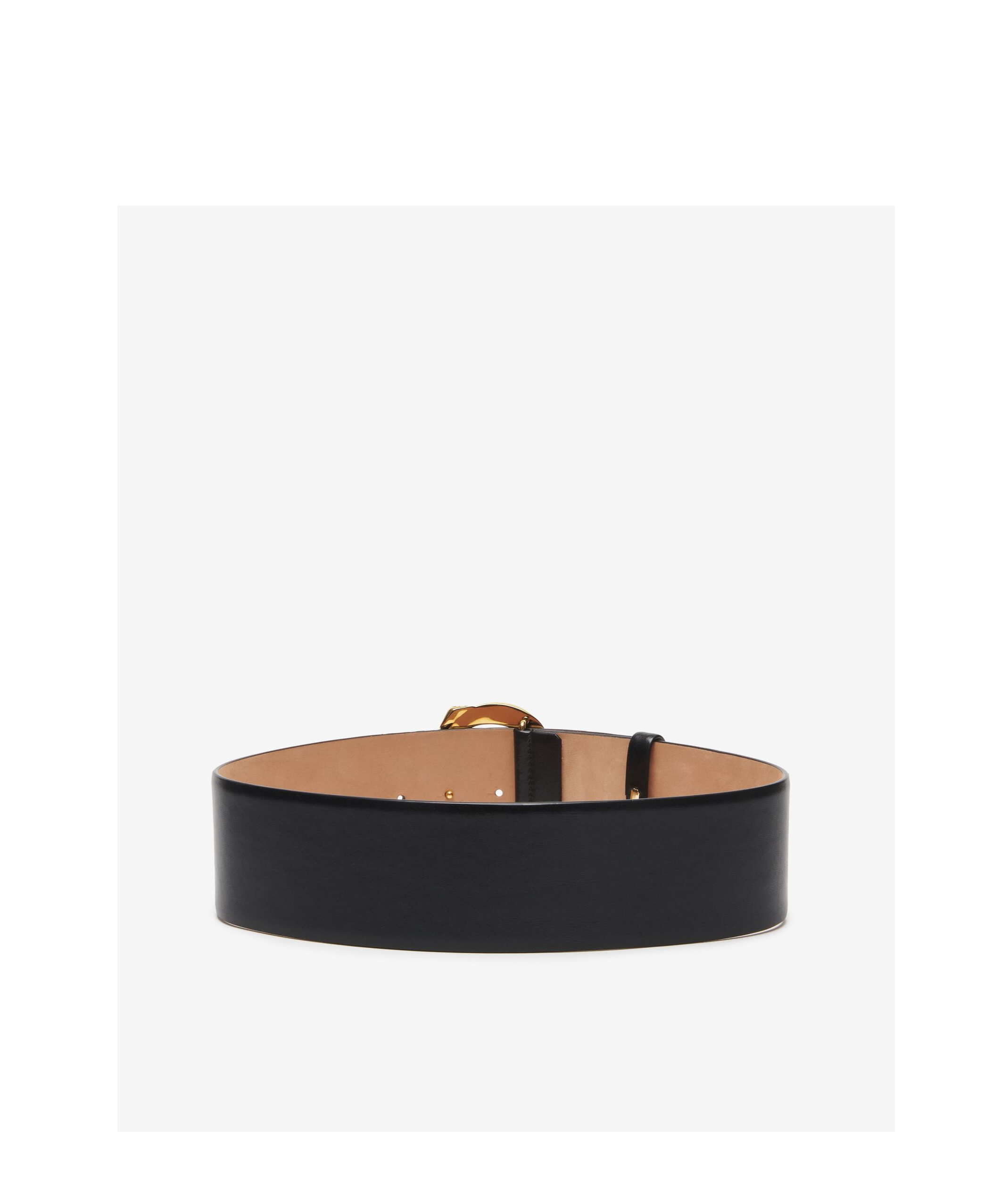 Alexander Mcqueen Leather Snake Belt In Black