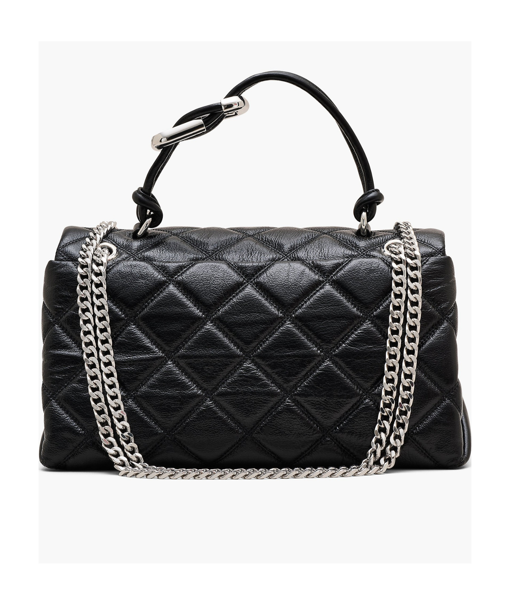 Marc Jacobs Medium The Quilted Dual Convertible Shoulder Bag In Black