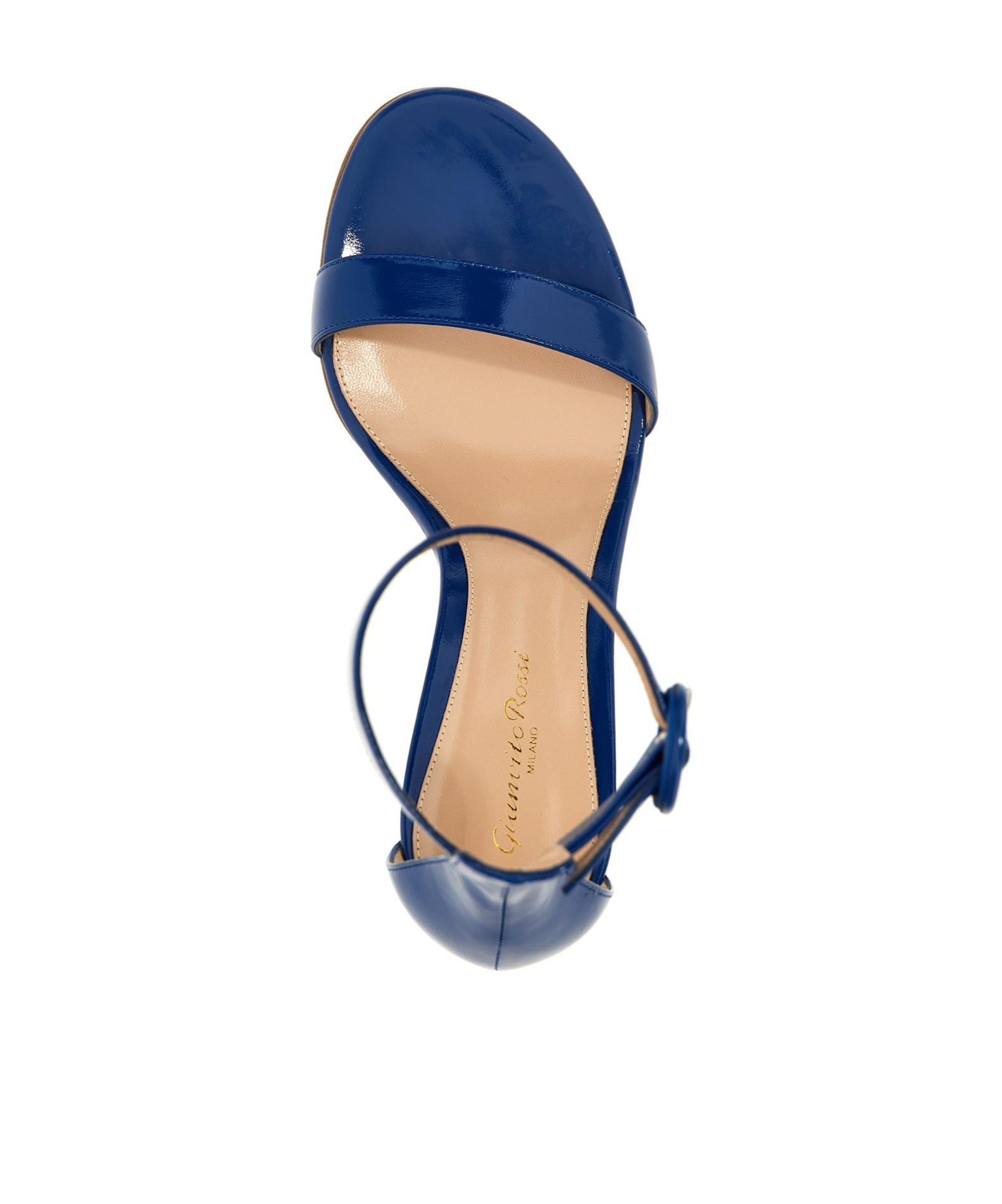 Gianvito Rossi Round-headed High-heeled Sandals In Blue