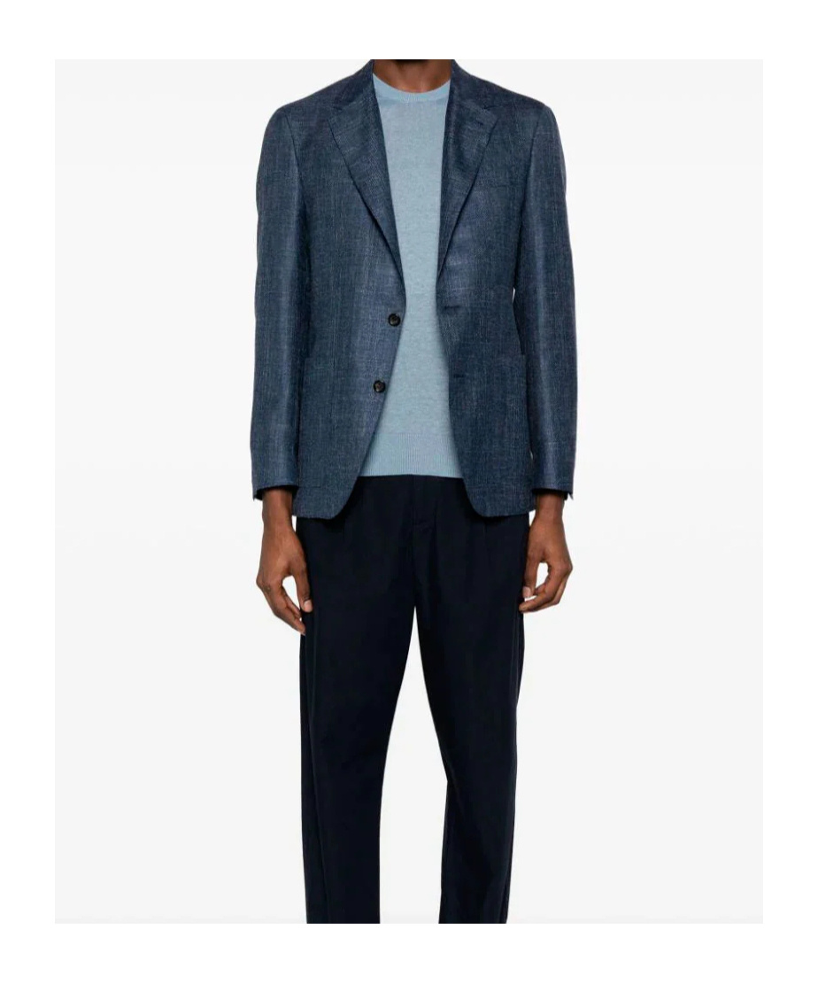 Canali Single-breasted Blazer In Blue