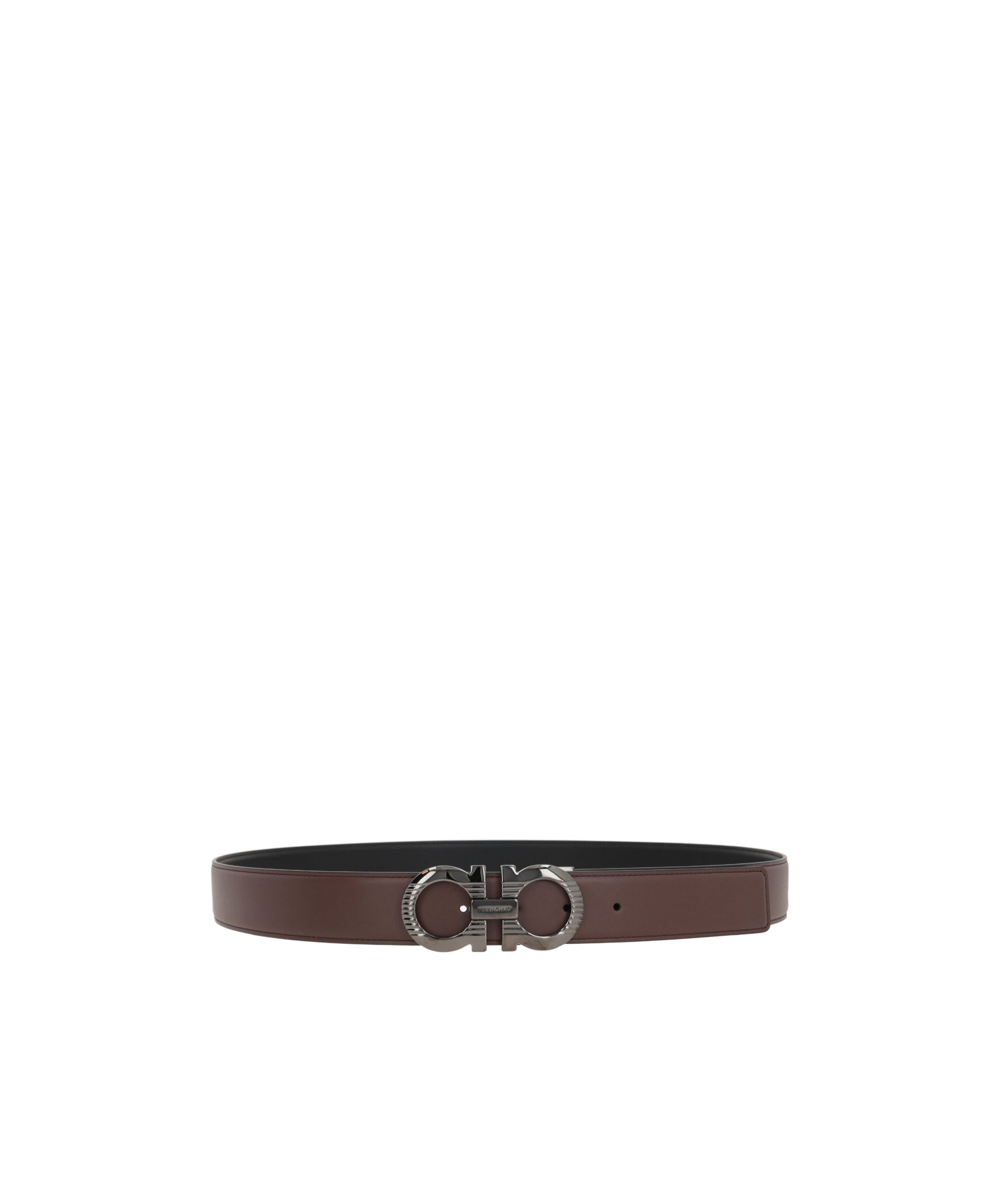 Ferragamo Gancini-buckle Leather Belt In Brown