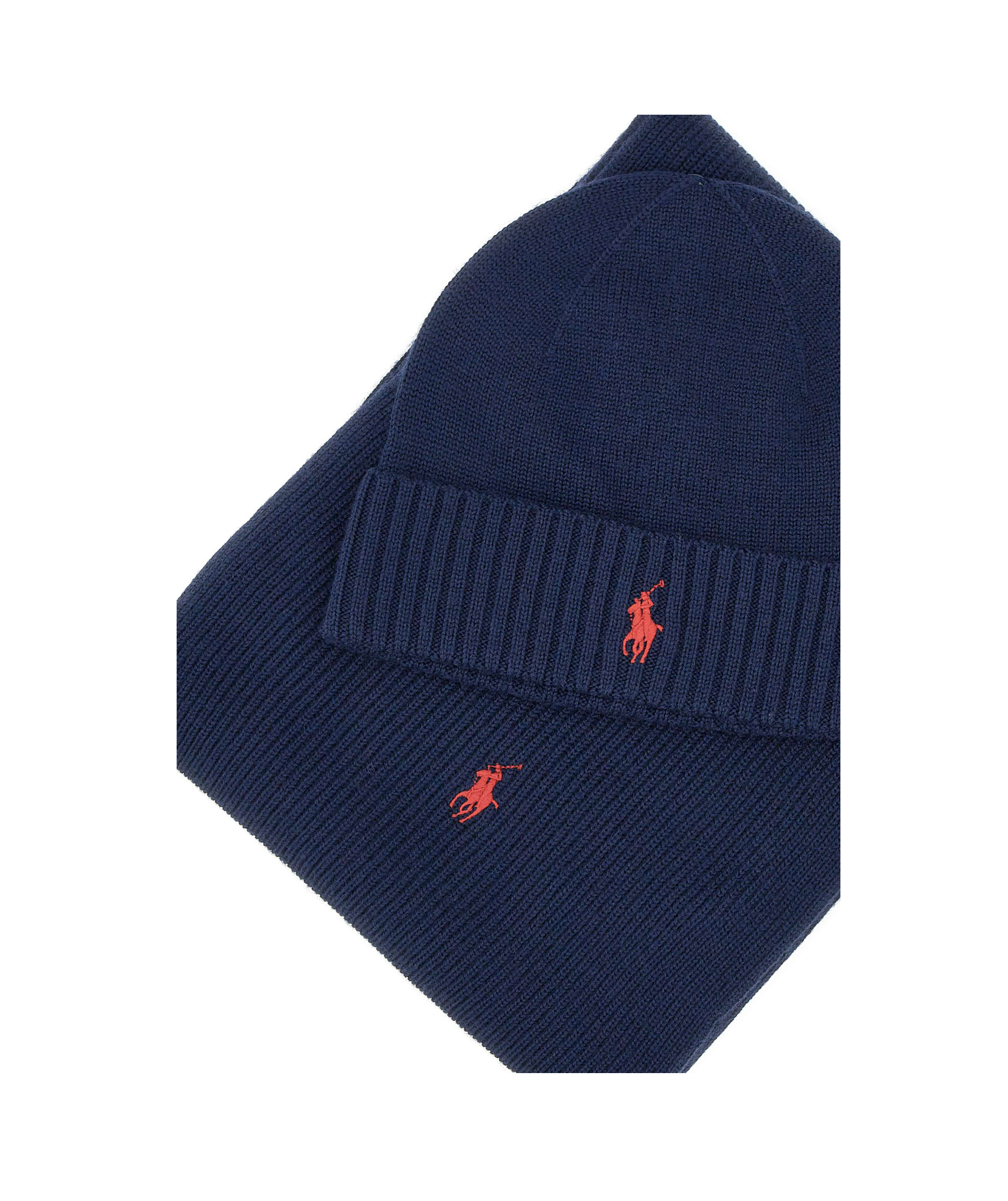 POLO RALPH LAUREN POLO RALPH LAUREN PONY-MOTIF SCARF AND BEANIE SET