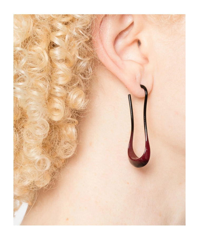 Lemaire Long Hoop Earrings In Gold