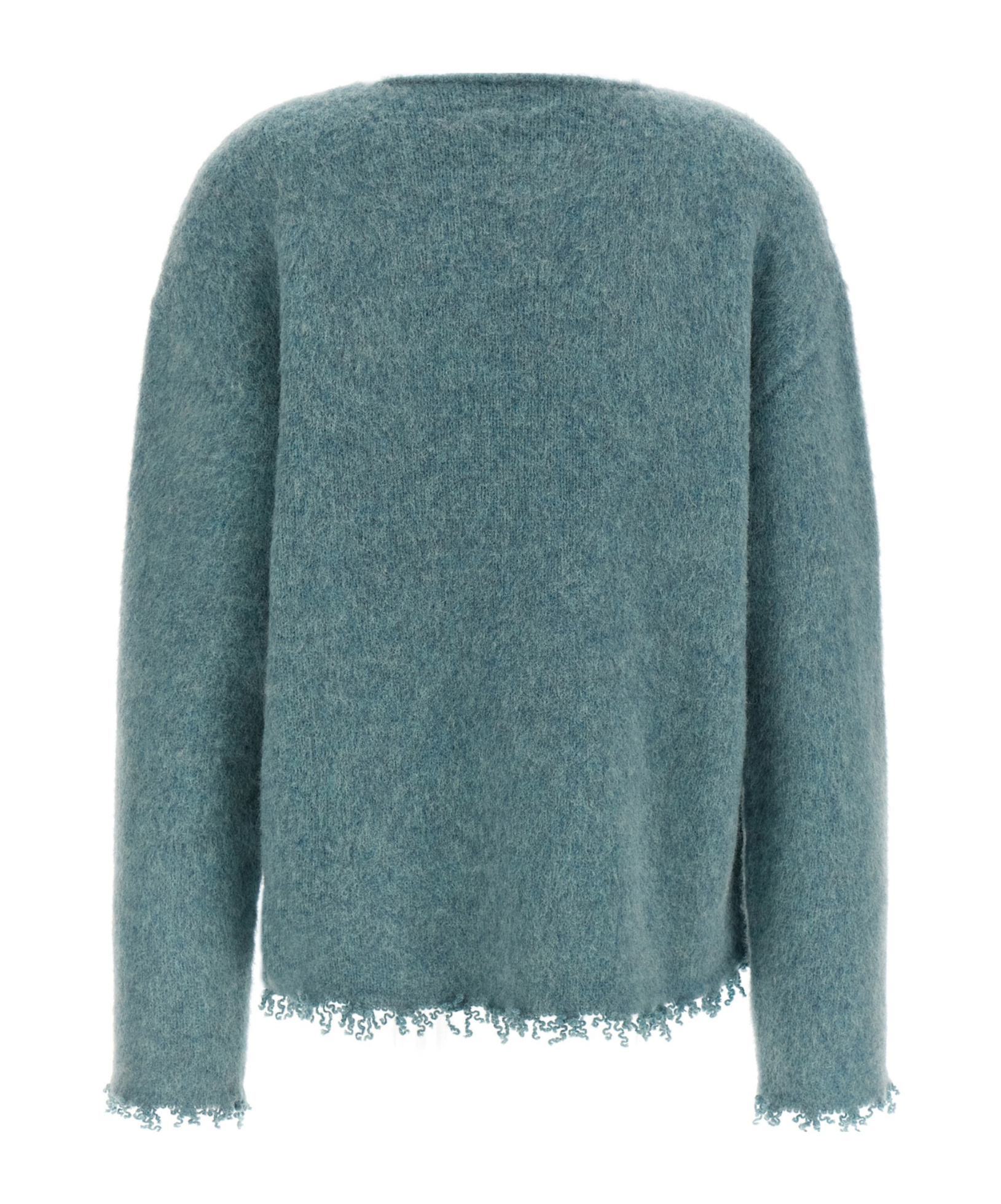 Jil Sander Fringed Sweater Sweaters And Cardigans Light Blue In Green