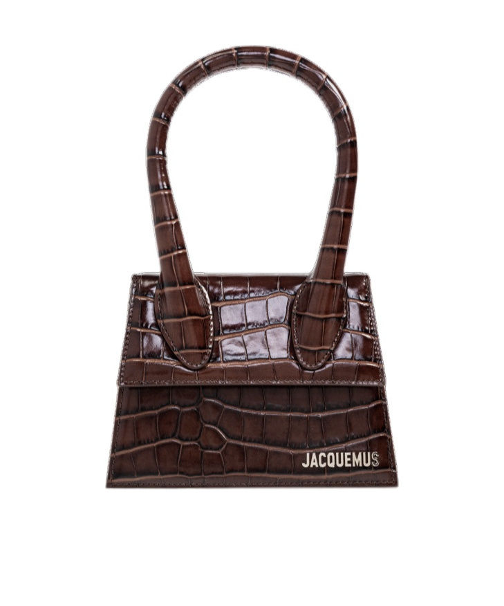 Jacquemus Letter Detail Shoulder Bag In Black