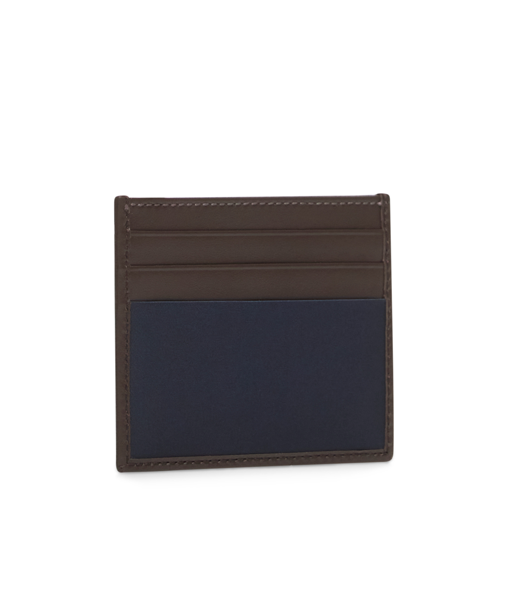 Shop Prada Re-nylon And Leather Card Holder In Black
