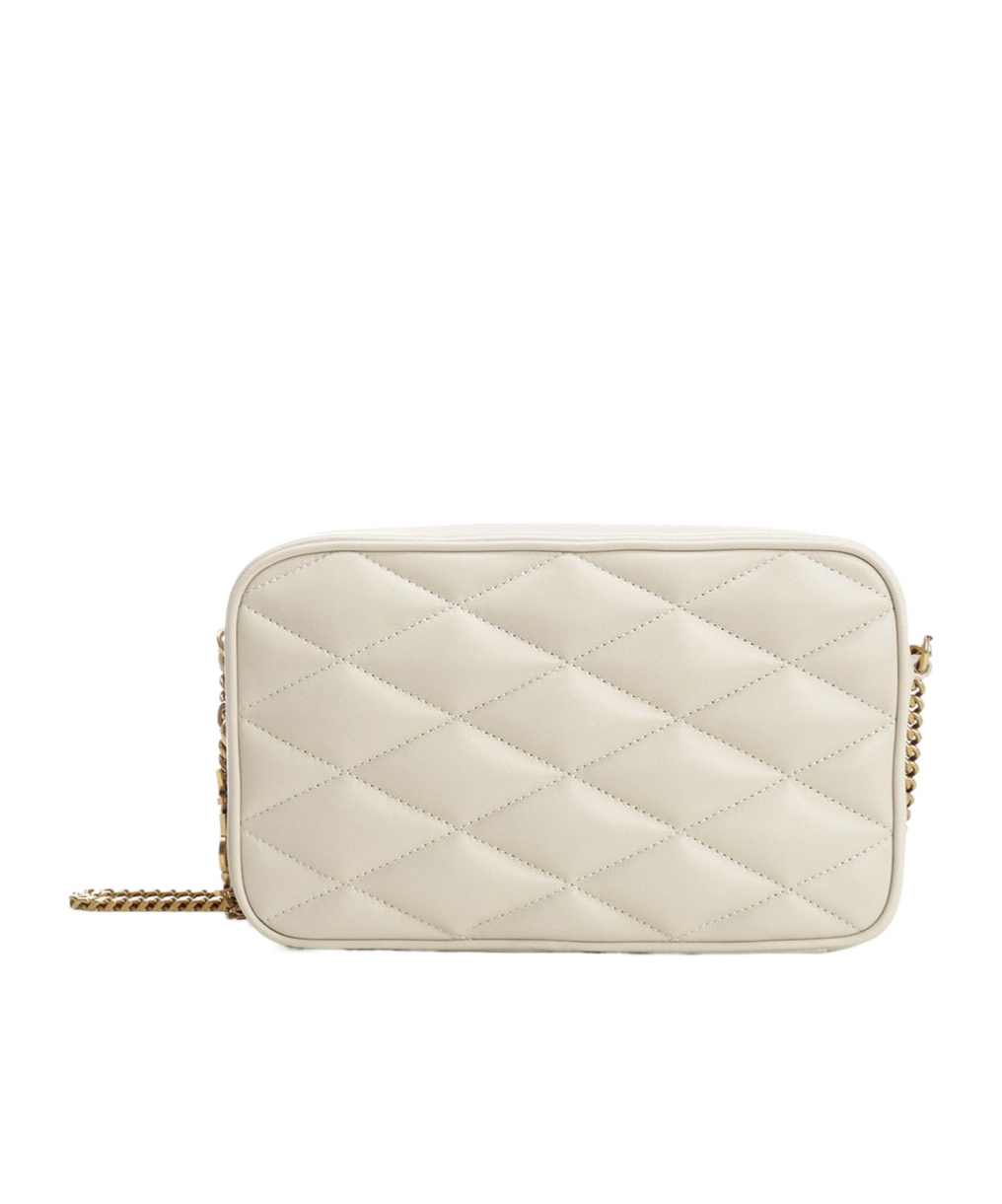 Saint Laurent Quilted Shoulder Bag In White
