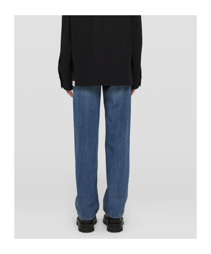Jil Sander Straight-leg-jeans Mit Logo-applikation In Blue