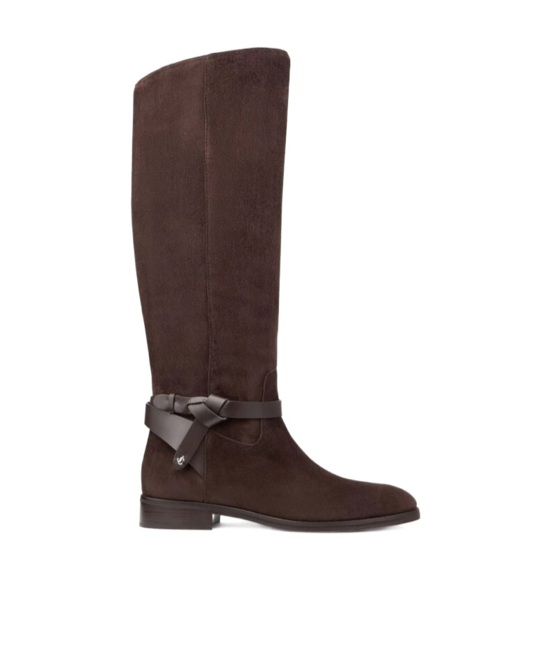 Jimmy Choo Logo Thigh-high Boots In Brown