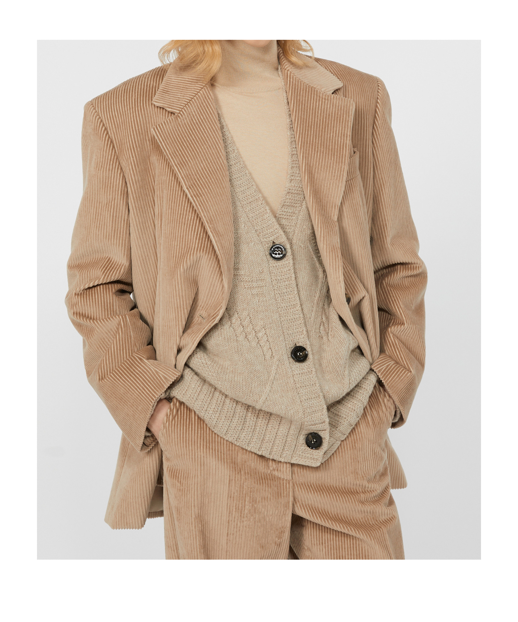 Weekend Max Mara Single Breasted Blazer In Brown