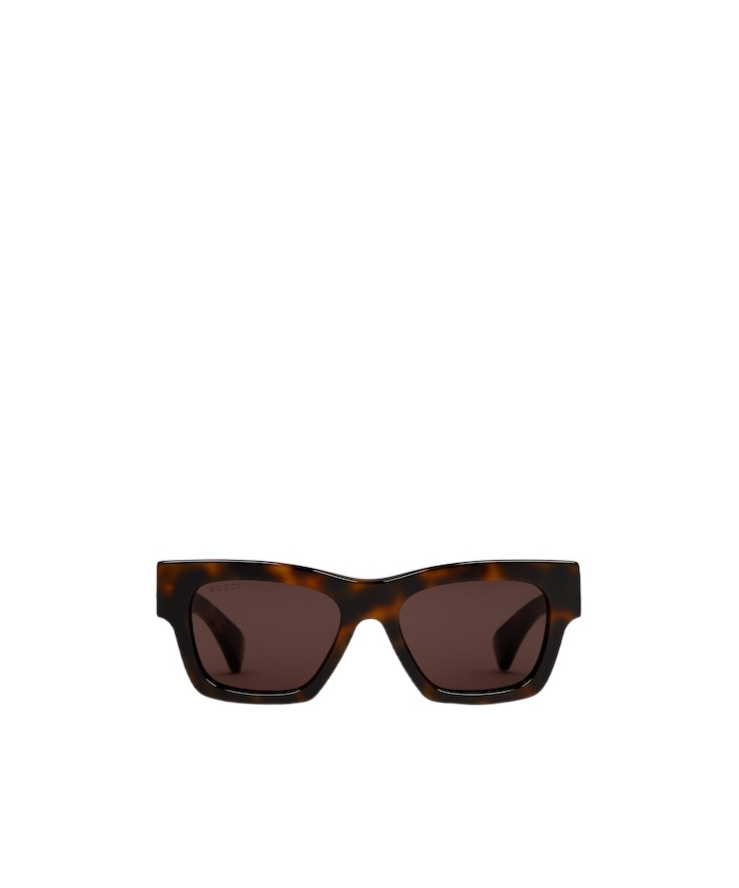 Gucci Rectangular Frame Sunglasses In Brown