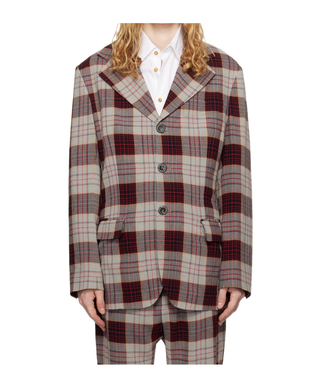 Vivienne Westwood Checked Suit Coat In Multicolor
