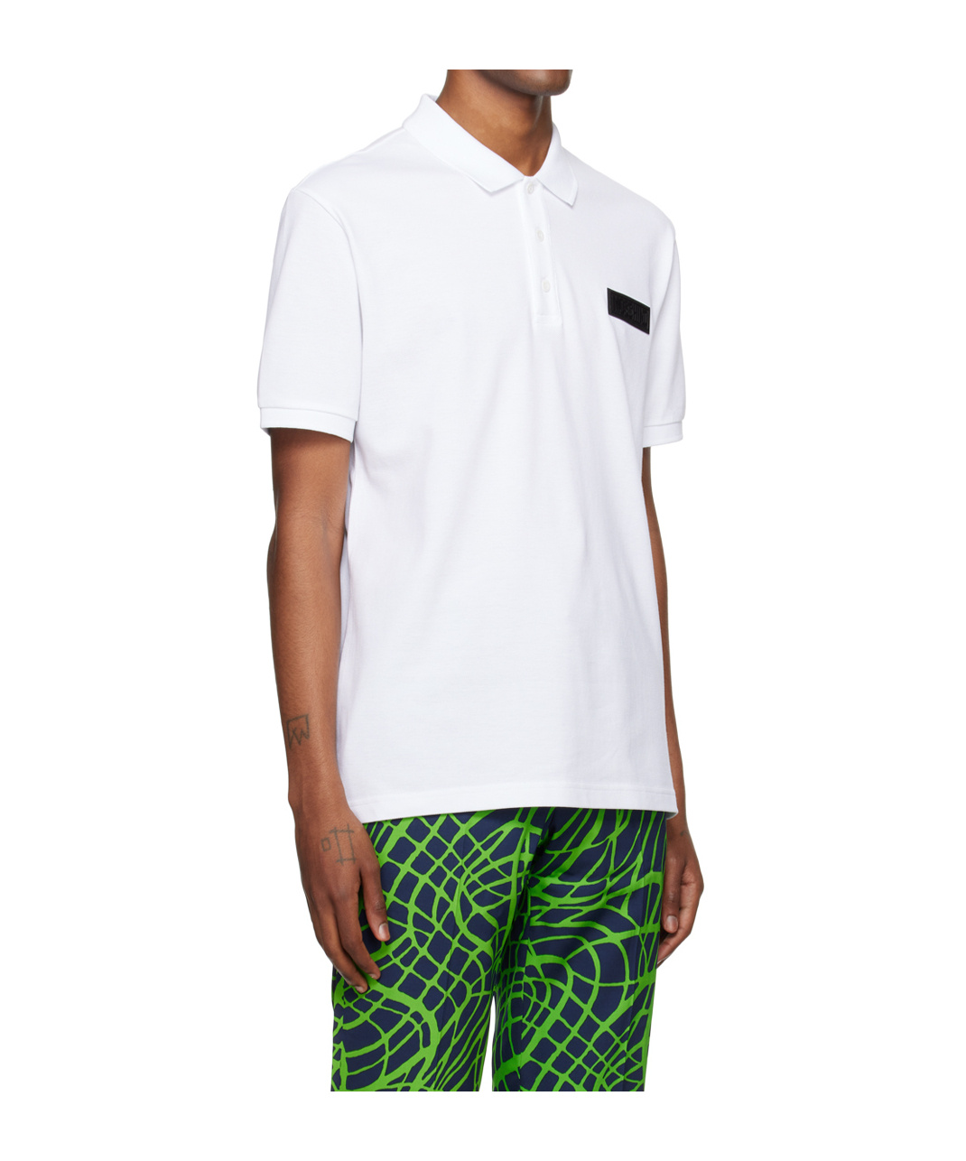 Moschino Short-sleeved Polo Shirt In White