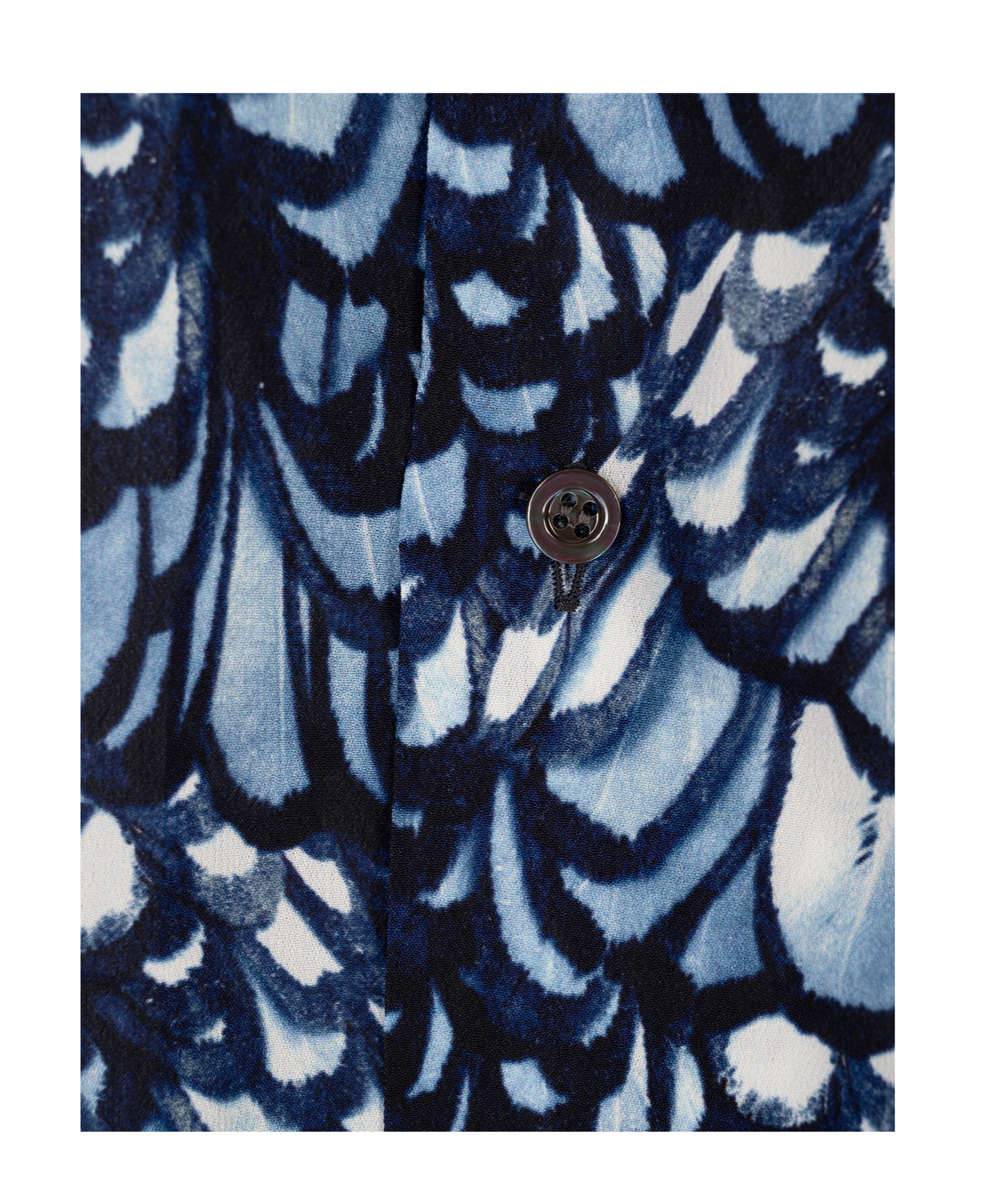 Alexander Mcqueen Mcqueen Feather Print Boxy Camp Shirt In Black