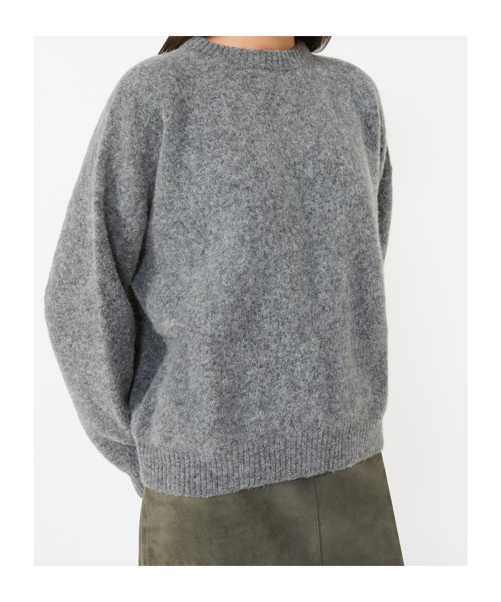 Weekend Max Mara Crewneck Knitted Jumper In Gray