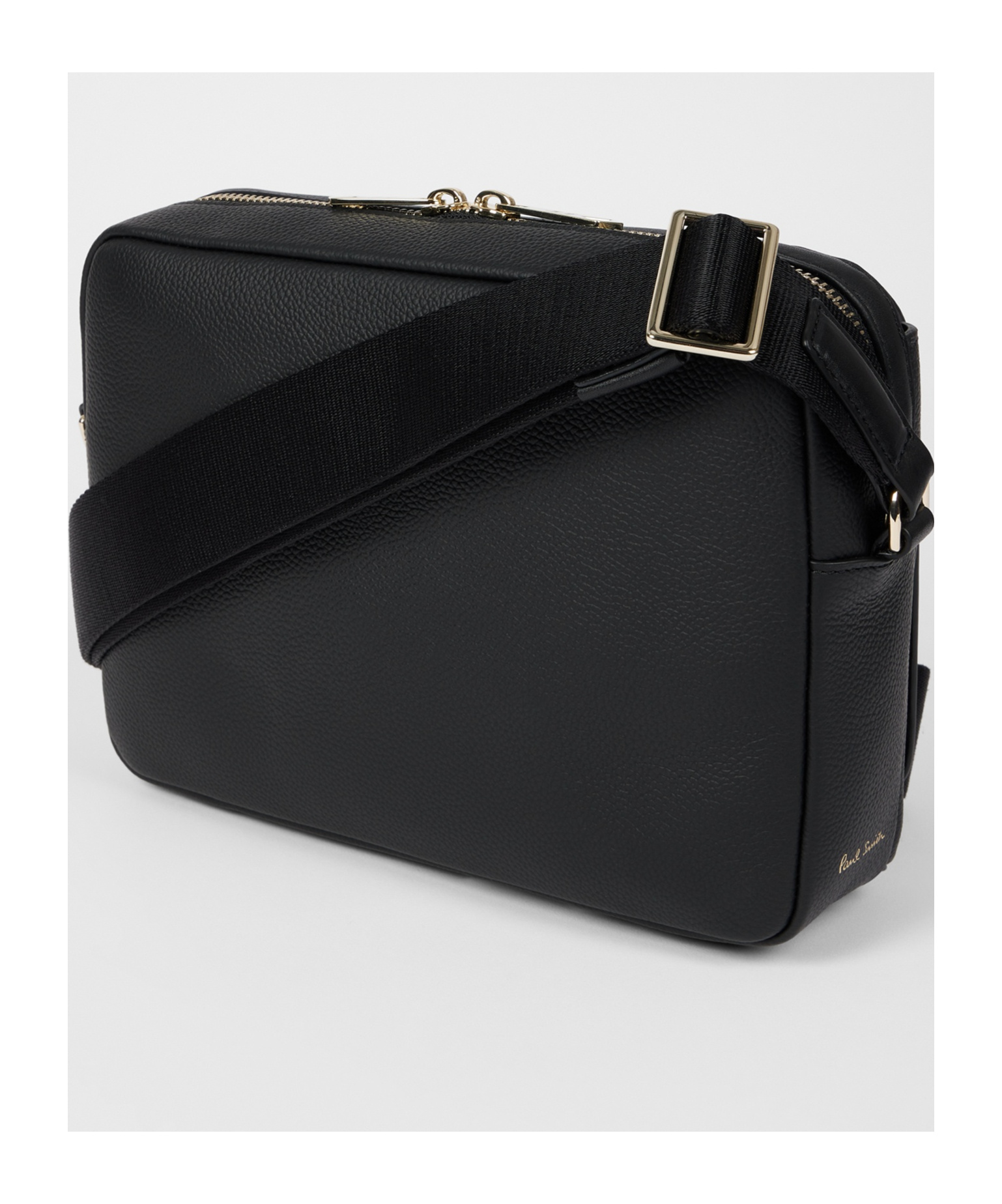 Paul Smith Signature Stripe Trim Messenger Bag In Black