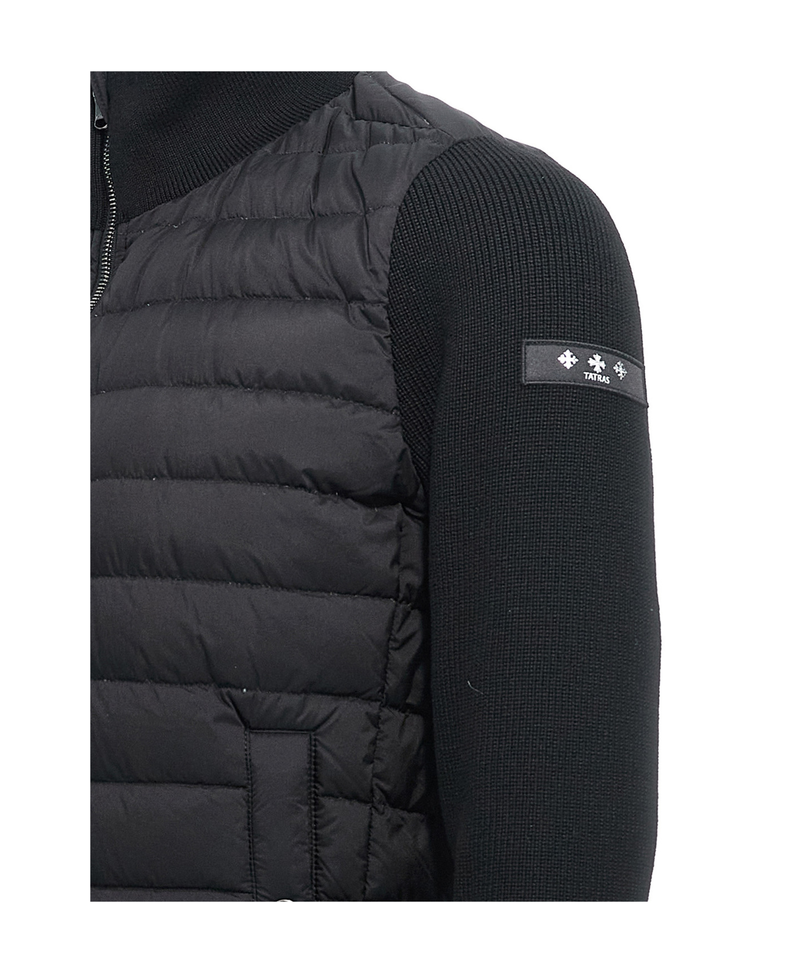 Tatras Padded Jacket With Ribbed Collar And Cuffs In Black