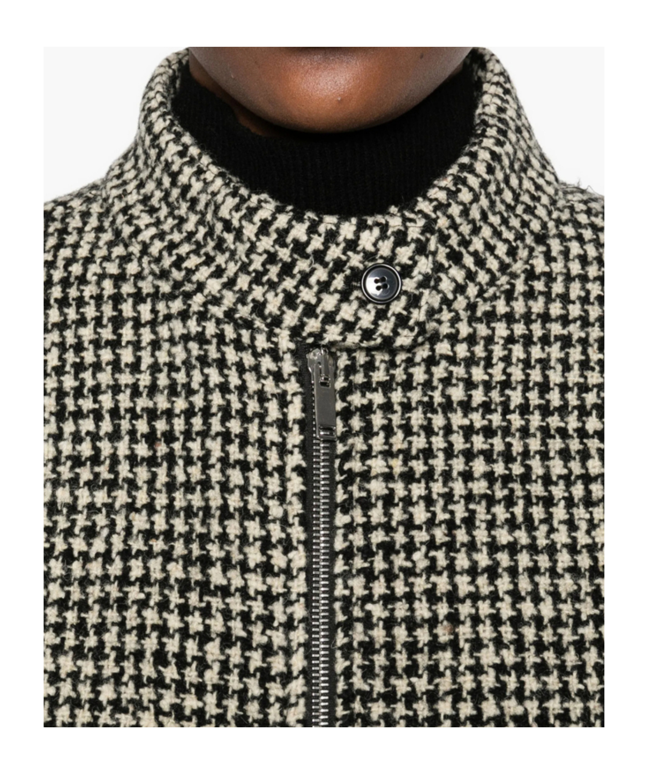 Barena Venezia Houndstooth Zip-front Jacket In Multi