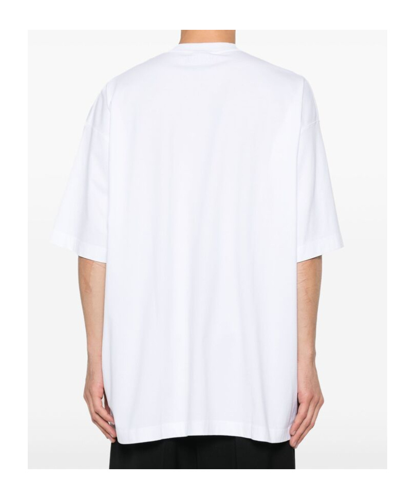 Vetements Short Sleeves Unisex Cotton Blend T-shirt In White