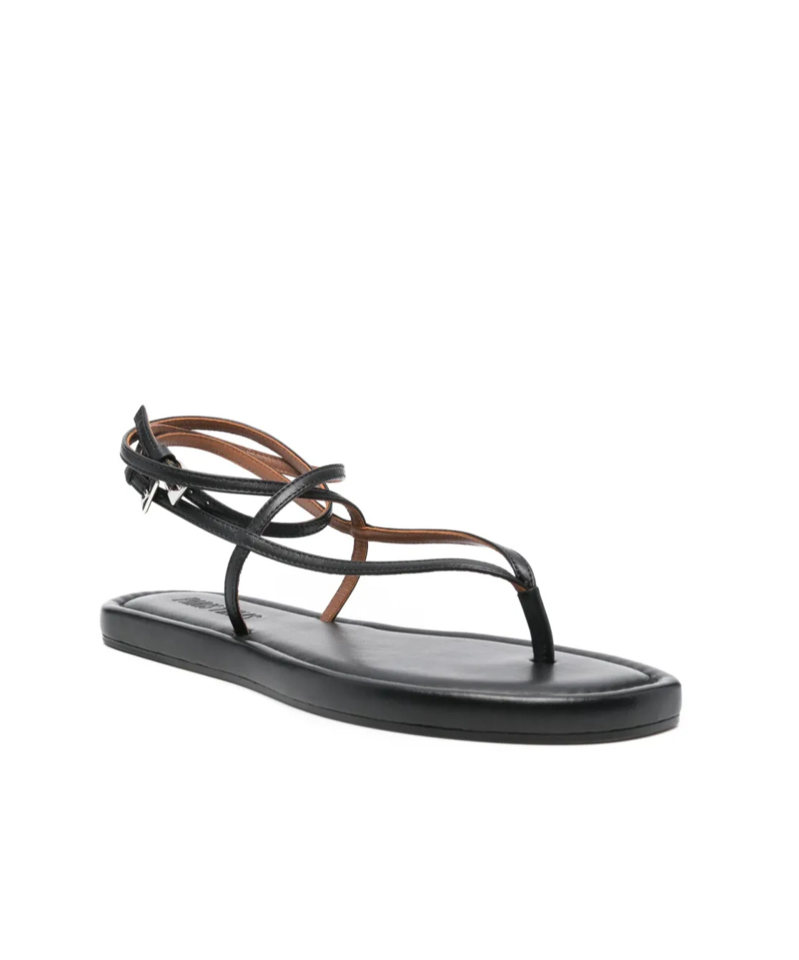 Paris Texas Thong Strap Sandals In Black