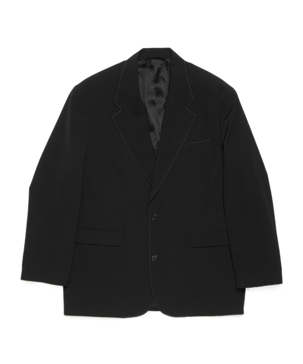 Acne Studios Contrast-stitching Blazer In Black