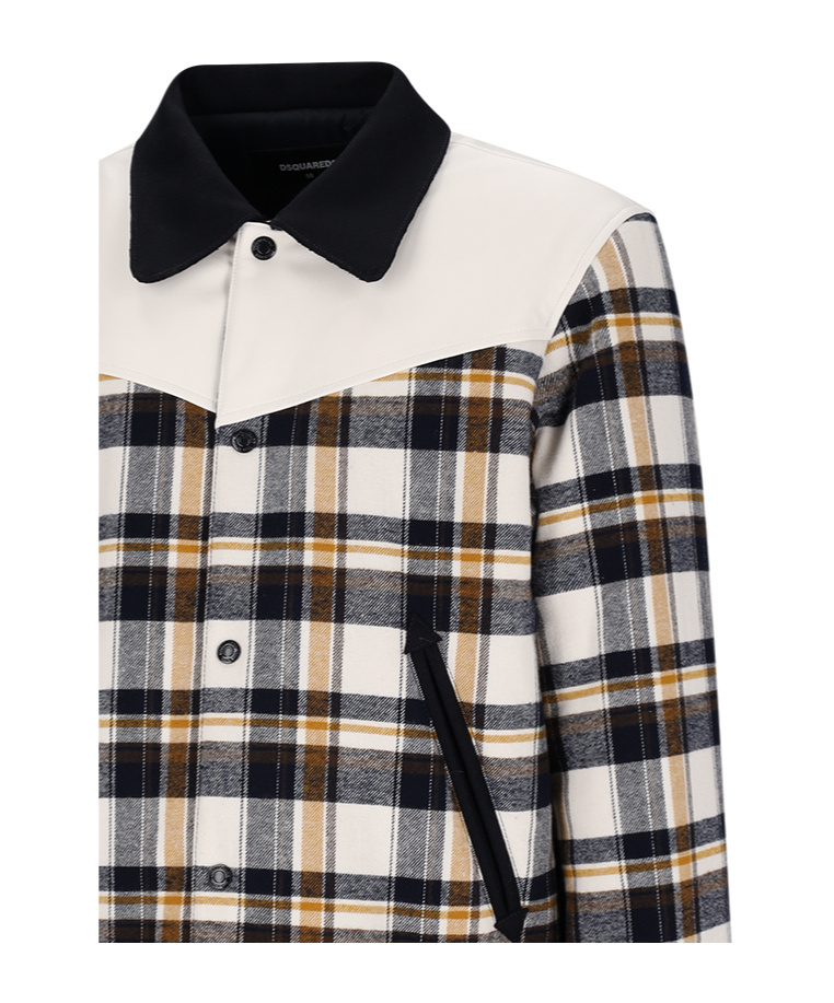 Dsquared2 Dsquared Embroidered Flannel Western Bomber Jacket In Multi