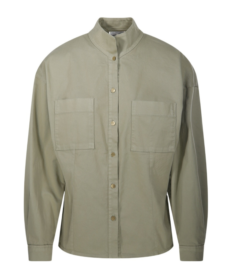 Forte Forte Long-sleeve Cotton Blend Shirt In Gray