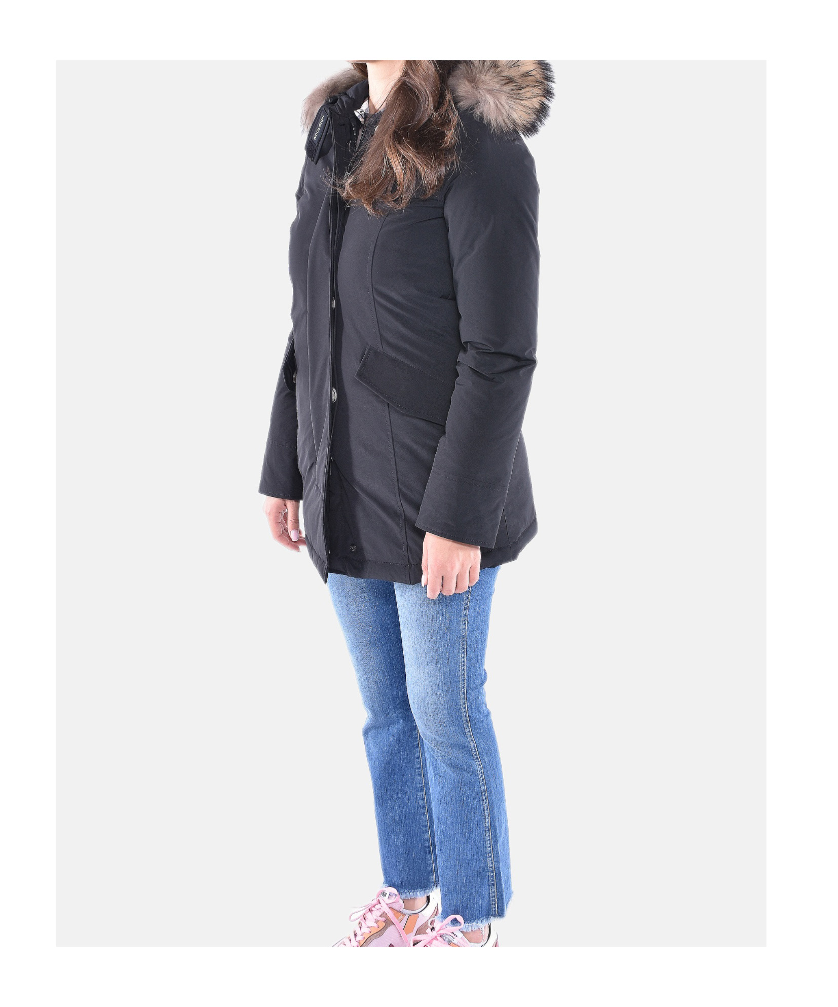 Woolrich Luxury Arctic Raccoon Parka In Black