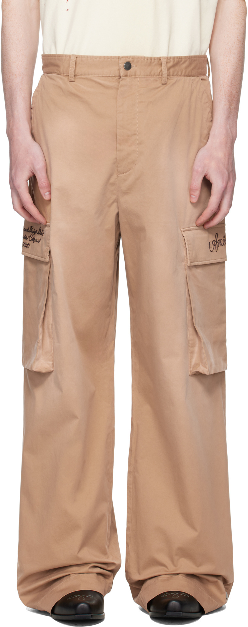 Amiri Belt Loops Slacks In Brown