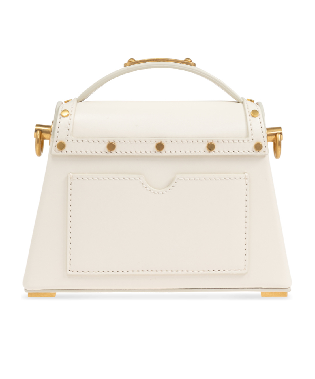 Balmain B-buzz Dynasty Leather Shoulder Bag In White