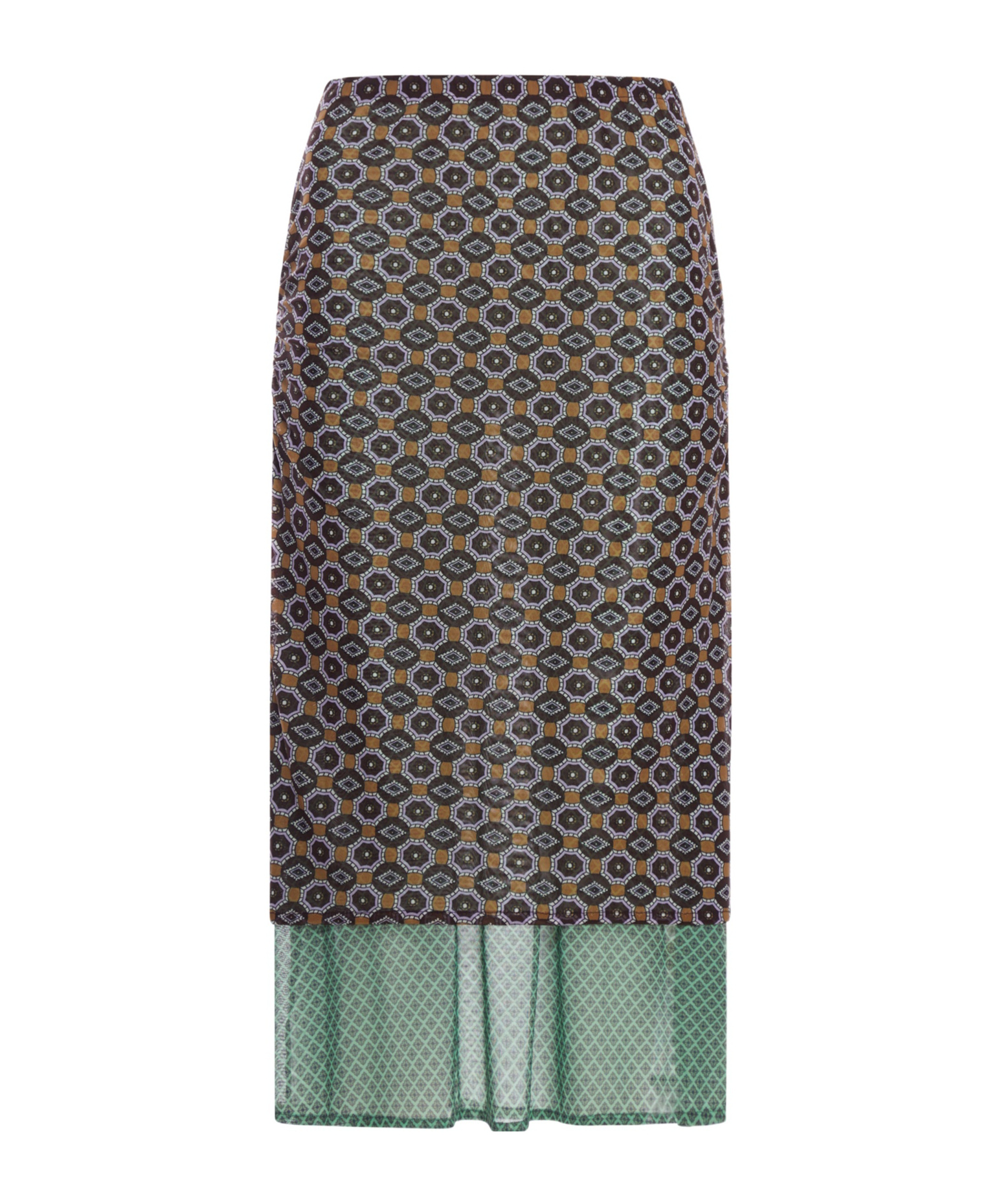 Dries Van Noten Double Layered Skirt In Brown
