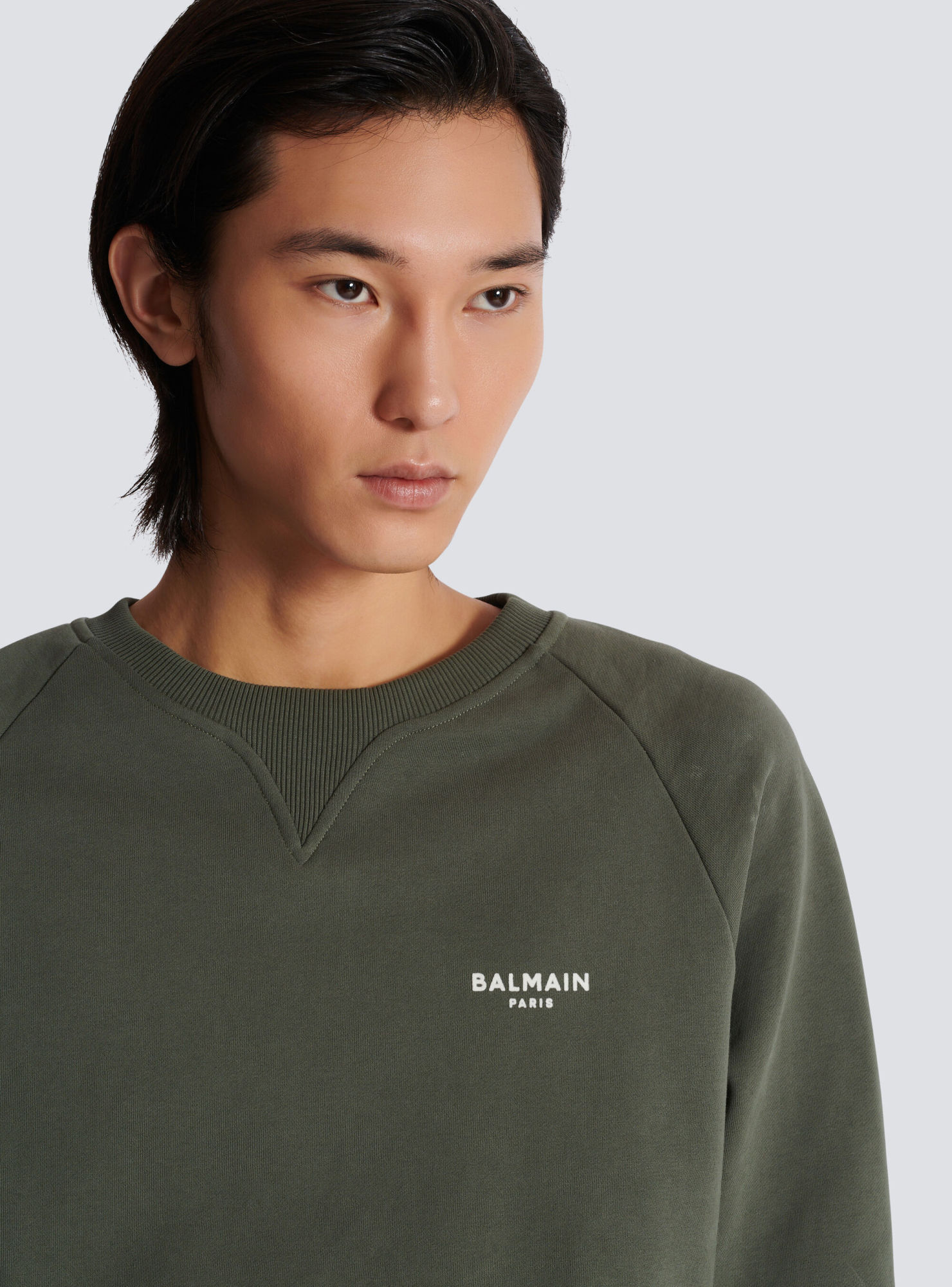 BALMAIN BALMAIN PARIS FLOCKED SWEATSHIRT