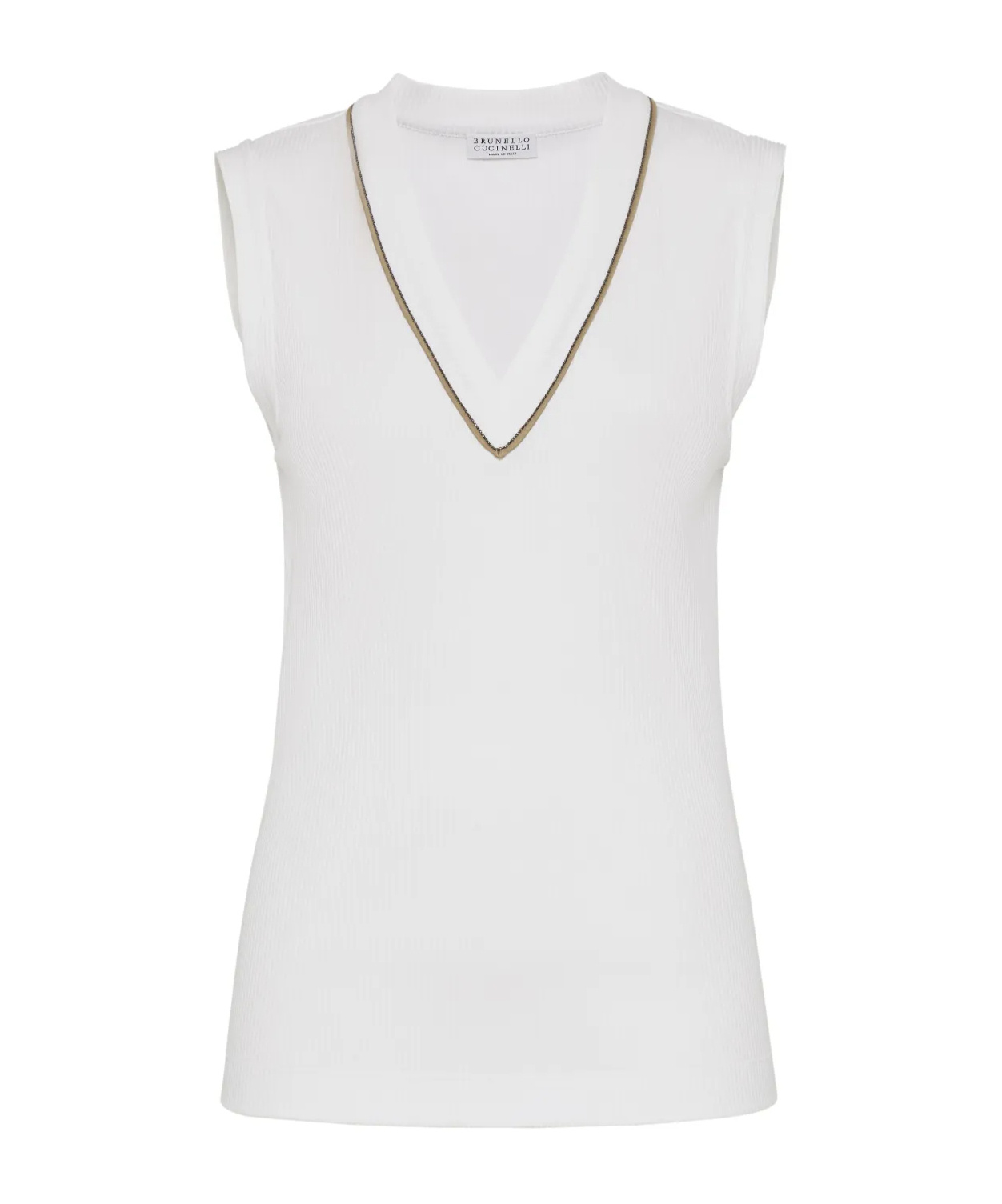 BRUNELLO CUCINELLI RIBBED-KNIT VEST