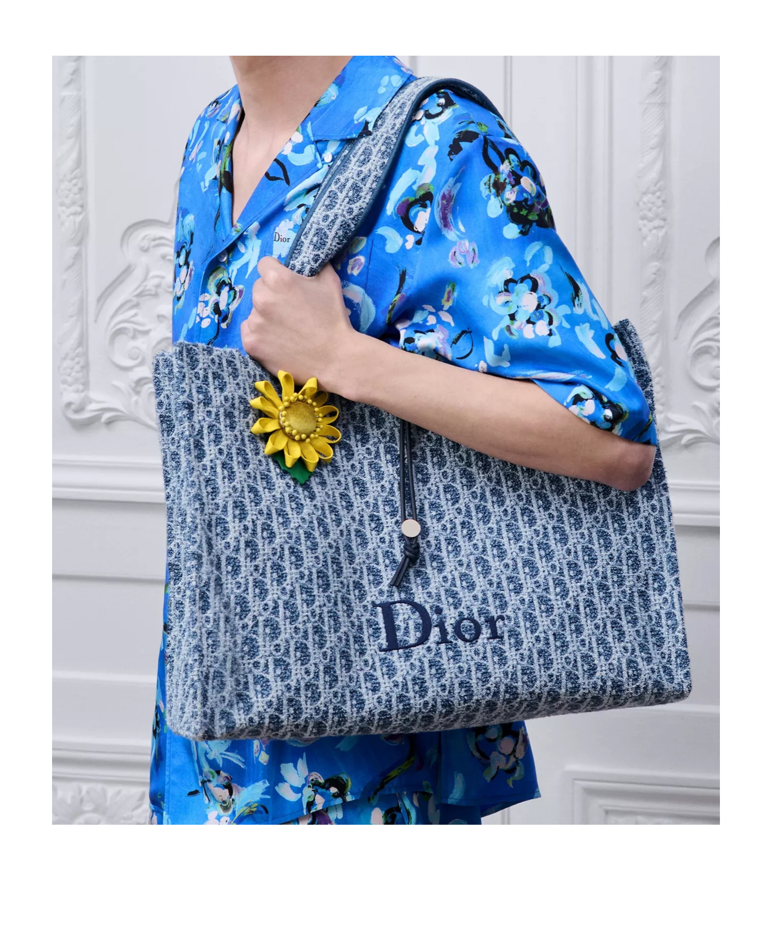 Dior Iviera Large Spongy Book Tote In Red