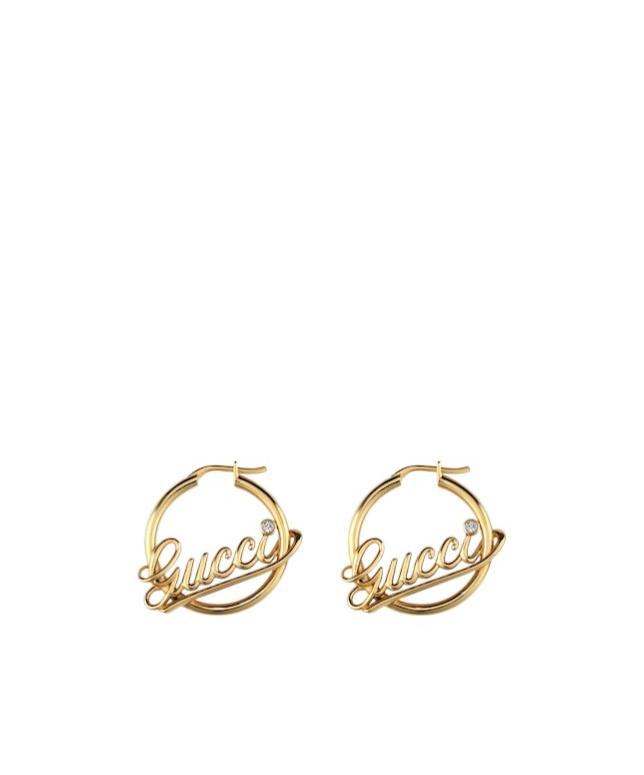 Gucci Loop Earrings In Yellow