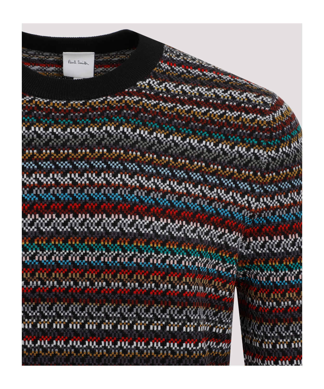 Paul Smith Pattern-intarsia Knitted Jumper In Black