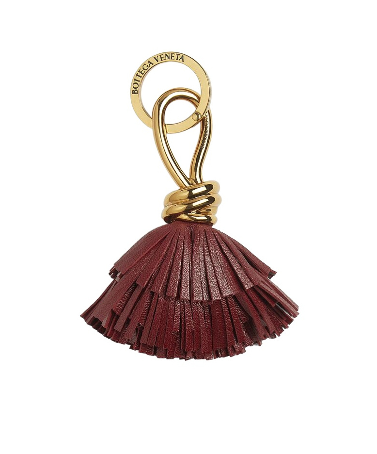 Bottega Veneta Ball Decorative Key Ring In Red